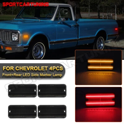 Luces LED laterales para 68-72 Chevrolet C10 Chevy GMC C15 C1500 Pickup Blazer Foto 1 de 4