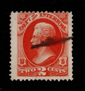 US #O97 Used 2c Jackson Interior Cancel Official Mail Wide Margins Bright Color - Picture 1 of 2