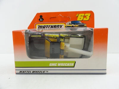 1998 Matchbox #63 GMC Wrecker (Black)  in Box - Image 1 of 4