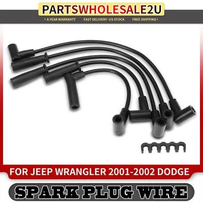 Juegos de 5 cables de bujías para Dodge Dakota 2002 Jeep Wrangler 2001-2002 L4 2,5 L Foto 1 de 4