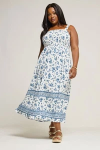 Yours Curve Women's Plus Size Floral Print Maxi Dress - Picture 1 of 7