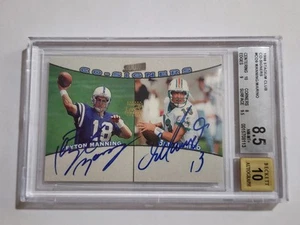 1998 STADIUM CLUB CO-SIGNERS #CO9 PEYTON MANNING-DAN MARINO BGS 8.5 AUTO 10 - Picture 1 of 2