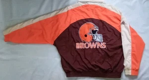 VINTAGE RARE APEX ONE CLEVELAND BROWNS FULL ZIPP WINDBREAKER JACKET SIZE XL - Bild 1 von 13