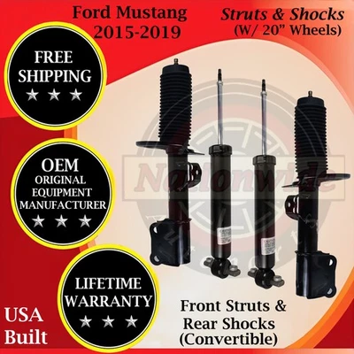 Motorcraft OEM Front Struts & Rear Shocks For 2015-2019 Ford Mustang Convertible - Изображение 1 из 4