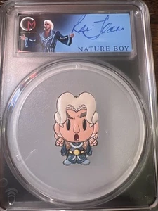 Ric Flair 2023 Blue Robe Chibi 2oz Silver Autographed Label PCGS Pr70DCAM - Picture 1 of 2