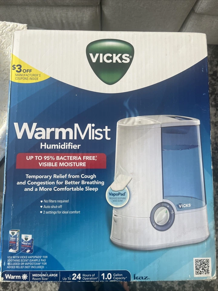 Vicks V750 Warm Mist Room Humidifier 1.0 Gallon Capacity - Image 1 of 2