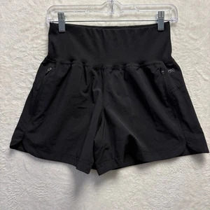 Avalanche sportliche Laufshorts Damen klein schwarz hoher Bund Reißverschlusstaschen - Bild 1 von 12