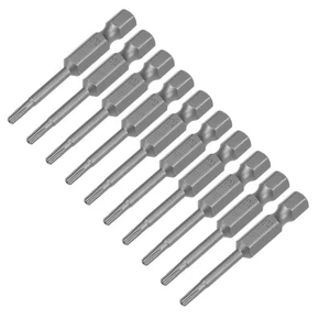 10 piezas 50 mm 1/4" vástago hexagonal T9 cabeza Torx magnética brocas de destornillador de seguridad S2 - Imagen 1 de 4