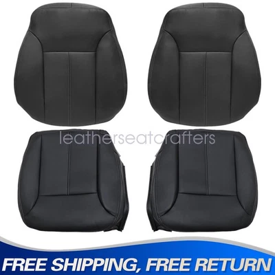 Fits Mercedes-Benz GL450 2007-2012 Front Bottom & Lean Back Leather Cover Black Foto 1 de 4
