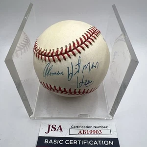 Béisbol firmado por Thomas Hearns "Thomas Hit Man Hearns" JSA AB19903 - Imagen 1 de 3