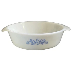 RETRO ANCHOR HOCKING BLUE CORNFLOWER MICROWAVE SAFE LARGE 1.0L CASSEROLE DISH - Picture 1 of 7