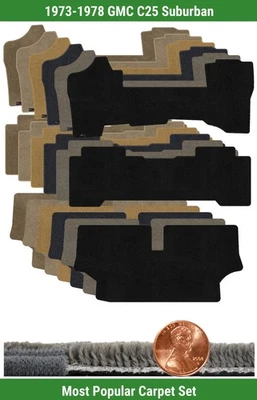 Juego de alfombrillas Ultimat personalizadas para 1973-1978 GMC C25 Suburban (3 piezas) #MUY Foto 1 de 4