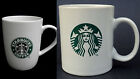Coffee Mug x 2 Starbucks White Stoneware Green Mermaid Old and New Logo 10.5oz