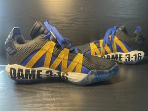 Adidas Dame 6 Stone Cold Damian Lillard Austin 3:16 Black Blue Mens Size 8 - Picture 1 of 11