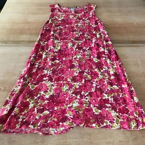 Cinnamon Girl Dress Women M Purple Floral Scoop Neck Sleeveless Midi Preppy - Picture 1 of 10