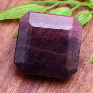 265 Cts Natural Untreated Ruby 34mm*33mm Cushion Faceted Cut Huge Loose Gemstone - Picture 1 of 6