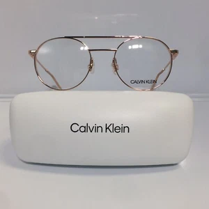 Nuevas gafas redondas de metal oro rosa Calvin Klein CK21101 780 49 mm - Imagen 1 de 6