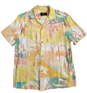 Deus Ex Machina 'Loaded' Rayon Party Shirt Mens Size L Printed Hawaiian Resort - Picture 1 of 12