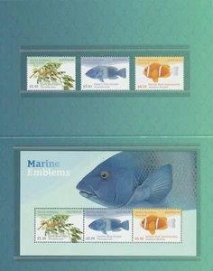 AUSTRALIA 2024 Conjunto de EMBLEMAS MARINOS y MINIHOJA ambos montados sin montar o nunca montada en AP PAQUETE de estampillas AP - Imagen 1 de 3