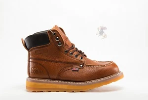 Botas de Trabajo para Hombre Cobra C27M Marrón Oscuro Cuero Genuino Goodyear Welt Construcción - Imagen 1 de 5