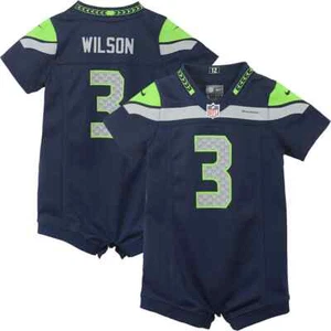 New Original Nike Russell Wilson Seattle Seahawks Infant Romper Jersey - Navy - Picture 1 of 3