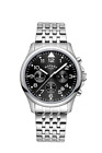 Rotary Mens Chronograph Watch with Black Dial and Silver Bracelet GB00475/19