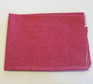 Rust with White Polka Dot Print Cotton Blend Fabric Prewashed 21"x44" - Picture 1 of 1