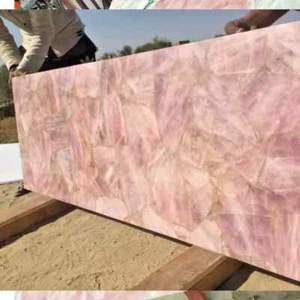 kitchen Countertop, Rose Quartz Table Top, Quartz Center Slab Top, Home Decor - Picture 1 of 7