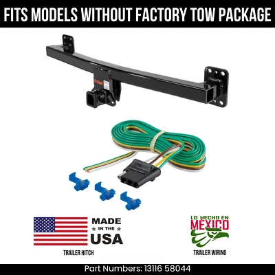 Сцепное устройство для прицепа 11-17 VW Touareg с 4-контактной проводкой подходит без оригинального TowPKG Curt 7,5 К - Изображение 1 из 3