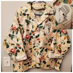 Nueva Chaqueta Blazer Bordada Jardín Floral Boutique Jardín Bordado Años 20 Look Nuevo con Etiquetas  - Imagen 1 de 12