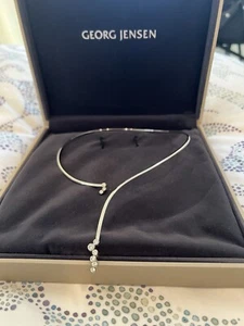 Georg Jensen 18 Carat Gold Cascade Neckring with Diamonds # 1504. 0,77 Carat. - Picture 1 of 9