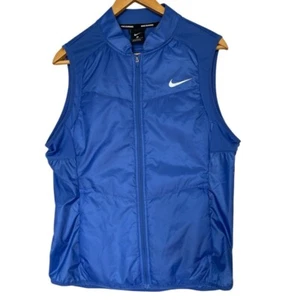 Nike Gillet Polyfill Running Vest Large Blue EUC - Picture 1 of 4