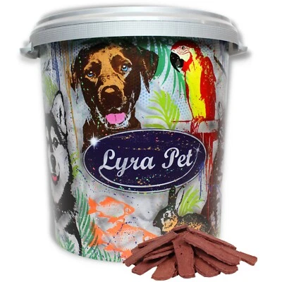 5 kg Pferdefleischstreifen Kausnack Kauartikel Hund Lyra Pet® in 30 L Tonne - Bild 1 von 4