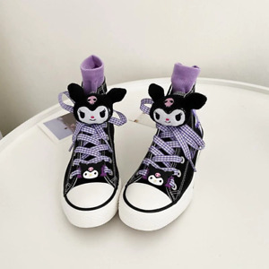 Kuromi Canvas Shoes Y2K High Top Canvas Sneaker Shoes Flat Shoes kid women gift