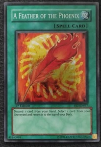 Eine Feder des Phönix FET-DE037 1.Auflage Super Rare Yugioh Karte - Bild 1 von 3