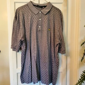 AMEN Corner Masters Mens Large Cotton Gray Short Sleeve Polo Shirt - Picture 1 of 7