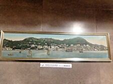 Large Oriental Photo Tapestry"Panoramic"Wall Art Needlepoint Rare Belgium Frame