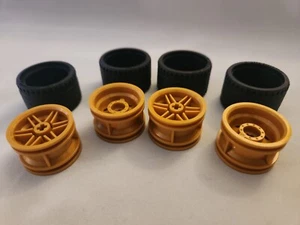 Lego Parts Pieces Wheel P.Gold #56145 & Tire 37 x 22 ZR low profile LOT of 4sets - Picture 1 of 4