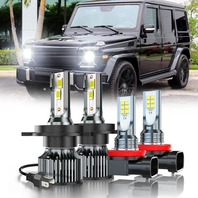 For Mercedes-Benz G55 AMG 2008-2010 LED Headlight High Low Beam Fog Light Combo - Image 1 of 4