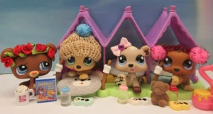 LITTLEST PET SHOP #1554 1555 1556 1583 TRIPLET BEAR CUBS & MOM COMPLETE SET PLUS - Picture 1 of 16