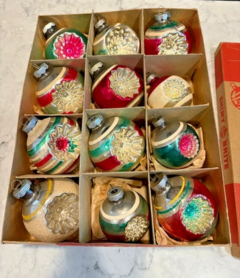 12 adornos patrióticos plus de doble sangría Brite & Corning brillantes de colección - con caja Foto 1 de 3