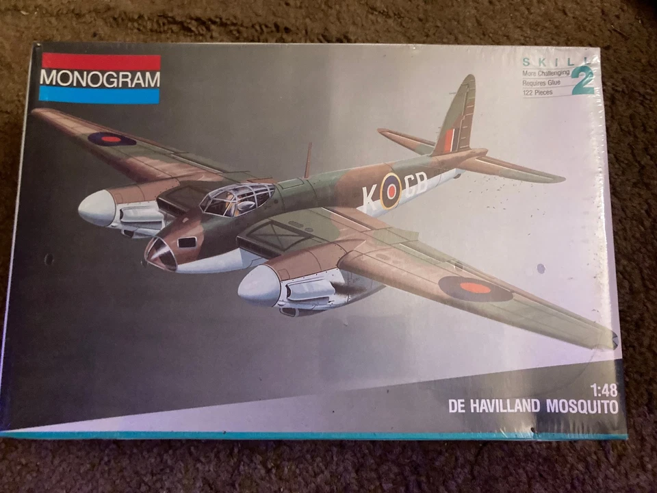 Monogram de Havilland Mosquito Avión de Combate Segunda Guerra Mundial Escala 1:48 Modelo Kit Sellado Foto 1 de 1