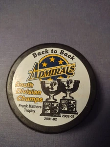 Vtg Norfolk Admirals Hockey Puck Back To Back South Div Champs ACS Mathers - Picture 1 of 5