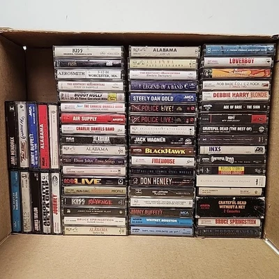 Vintage Cassette Tape Mixed Lot Rock Metal Rap And More 64 Tapes - Image 1 of 4