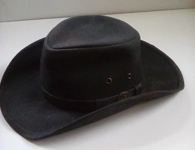 Outback Trading Company Sombrero de Vaquero Negro Kodiak 1480 22 3/4" Unisex Algodón Rodeo Foto 1 de 4