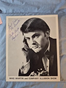 Circus Magician Mike Martin Autograph Signed Press Black & White Photo King Bros - Picture 1 of 2