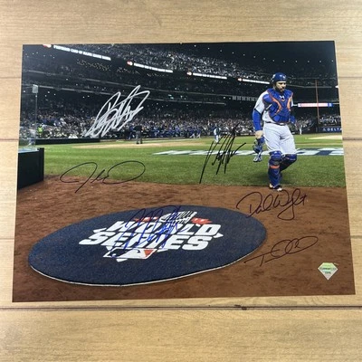 2017 纽约大都会队亲笔签名(阅读)20x16 迷你海报签名真品证明全息图 — 第 1/4 张图片