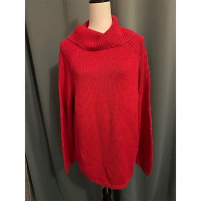 Lands' End Women's XL Red Turtleneck Pullover Sweater - Image 1 of 4