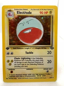 Electrode 1st Edition Holo Rare Jungle 2/64 Pokémon TCG Card - Picture 1 of 19