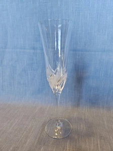 Davinci Cetona klar Kristall Flöte Glas mit mattiertem wirbelndem Muster 9 1/2" hoch - Bild 1 von 8